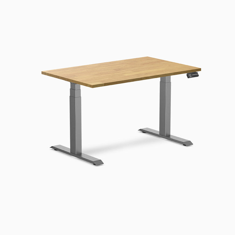 Desky Dual Rubberwood Sit Stand Desk