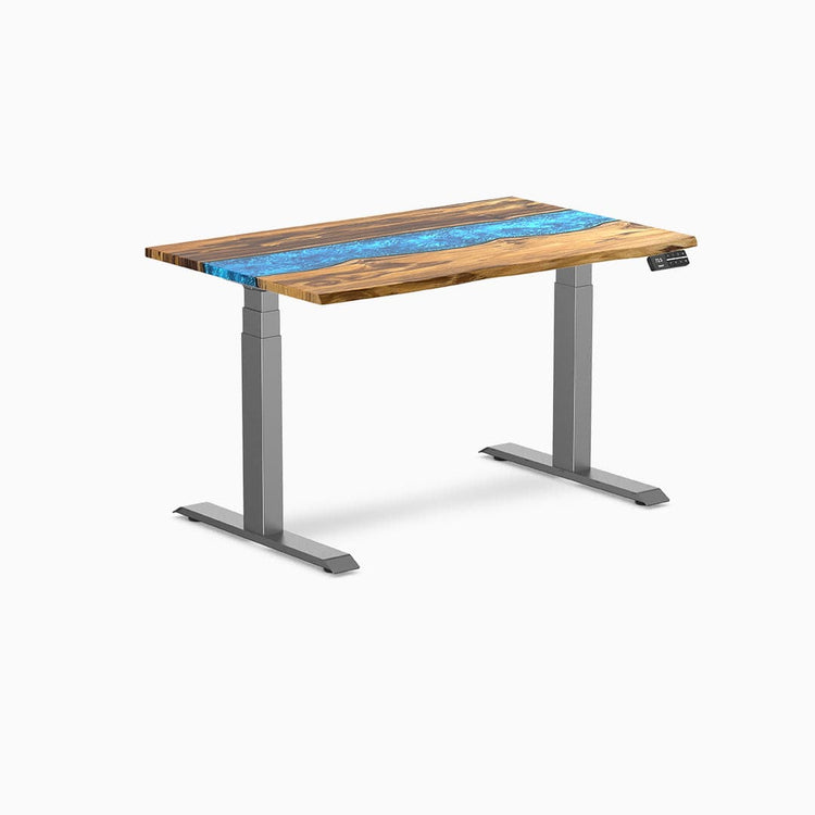 Desky Dual Resin Hardwood Sit Stand Desk