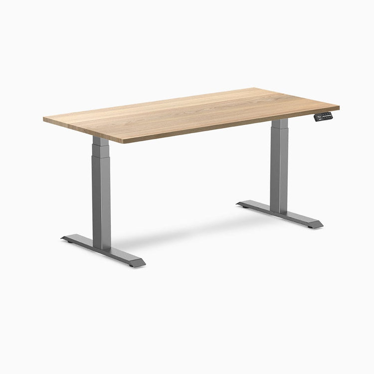 Desky Dual Hardwood Sit Stand Desk