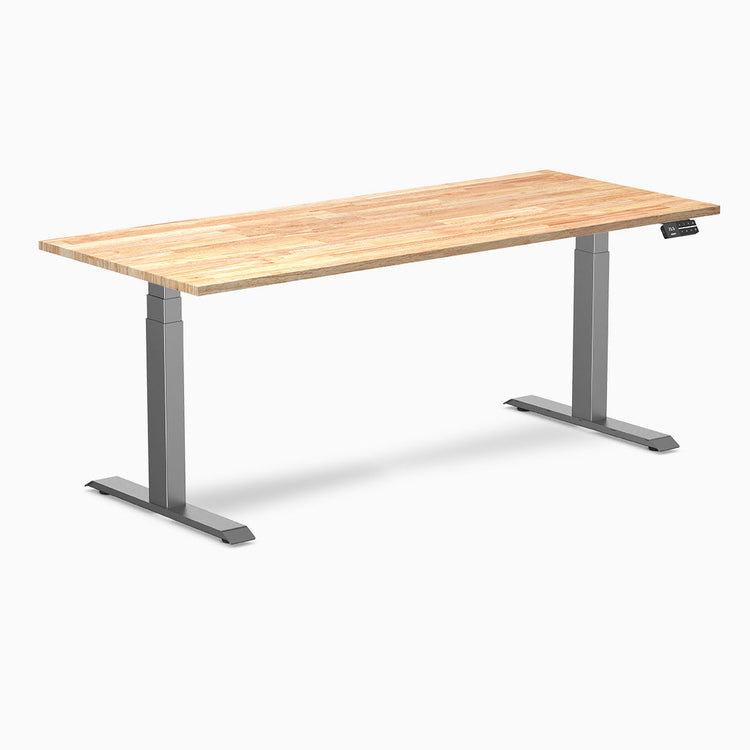 Desky Dual Rubberwood Sit Stand Desk