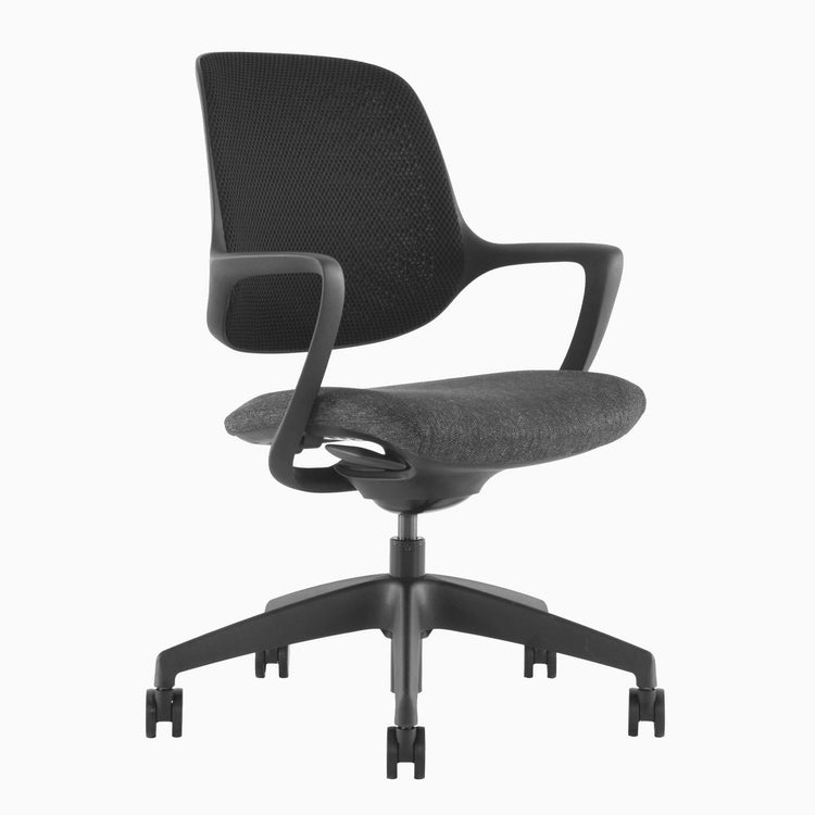 Chaise de bureau ergonomique Ă dossier bas Desky Evoque