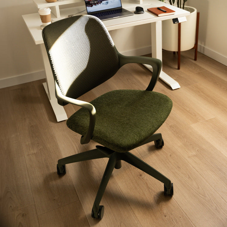 Chaise de bureau ergonomique Ă dossier bas Desky Evoque