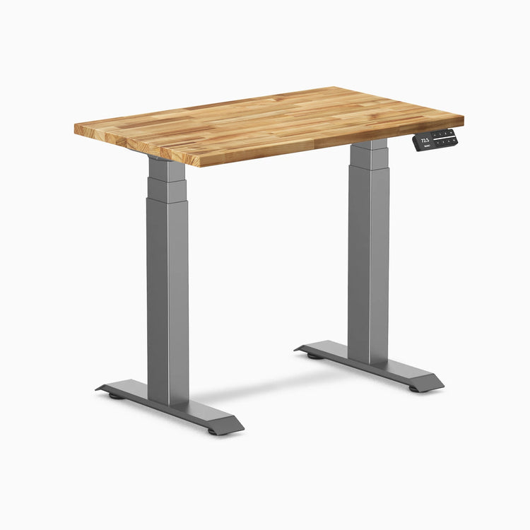 Desky Dual Mini höhenverstellbarer Schreibtisch aus Hartholz