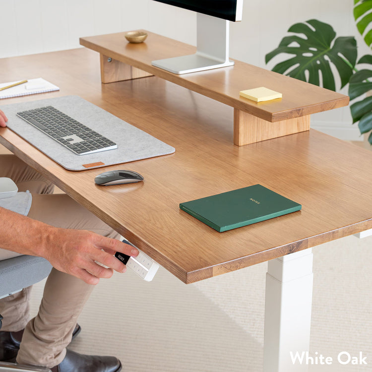Desky Dual Hardwood Sit Stand Desk