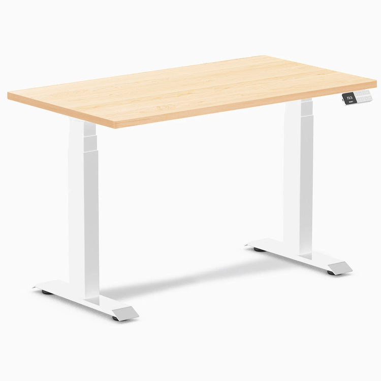Desky Dual Mini höhenverstellbarer Schreibtisch aus Hartholz