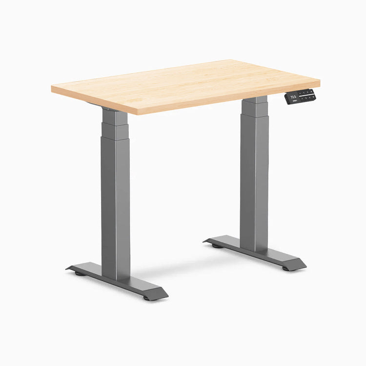 Desky Dual Mini höhenverstellbarer Schreibtisch aus Hartholz