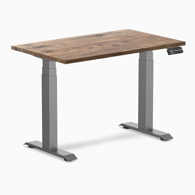 Desky Dual Mini höhenverstellbarer Schreibtisch aus Hartholz