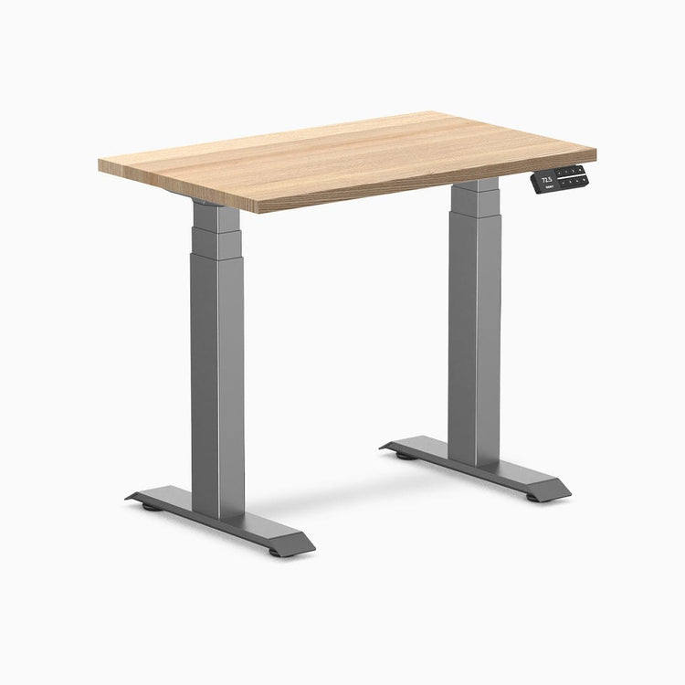 Desky Dual Mini höhenverstellbarer Schreibtisch aus Hartholz