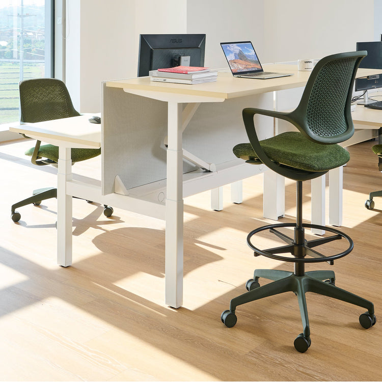 Chaise de bureau ergonomique Ă dossier bas Desky Evoque