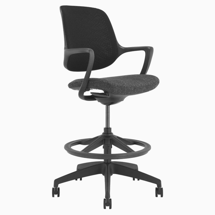 Chaise de bureau ergonomique Ă dossier bas Desky Evoque