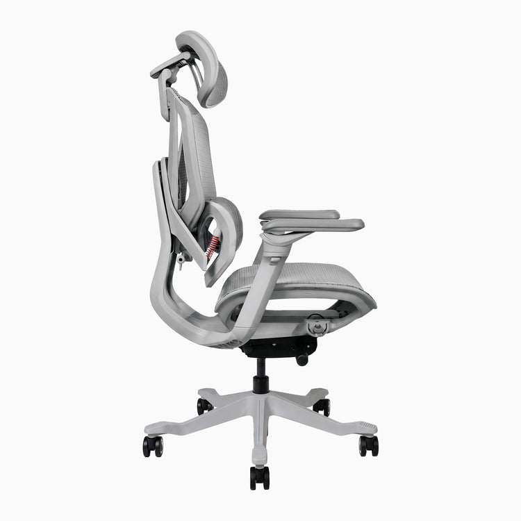 Desky contourra ergonomic office chair in white side view