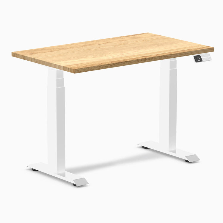 Desky Dual Mini höhenverstellbarer Schreibtisch aus Hartholz