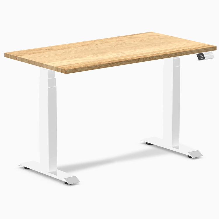 Desky Dual Mini höhenverstellbarer Schreibtisch aus Hartholz