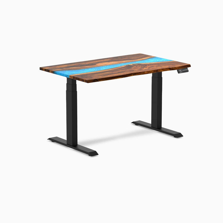 Desky Dual Resin Hardwood Sit Stand Desk