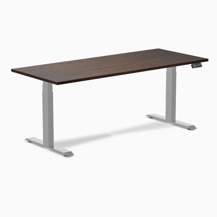 Desky Dual Rubberwood Sit Stand Desk