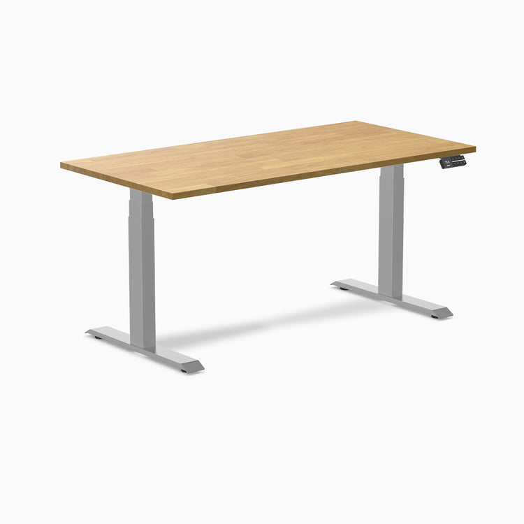Desky Dual Rubberwood Sit Stand Desk