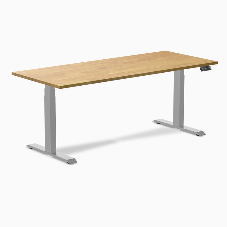 Desky Dual Rubberwood Sit Stand Desk