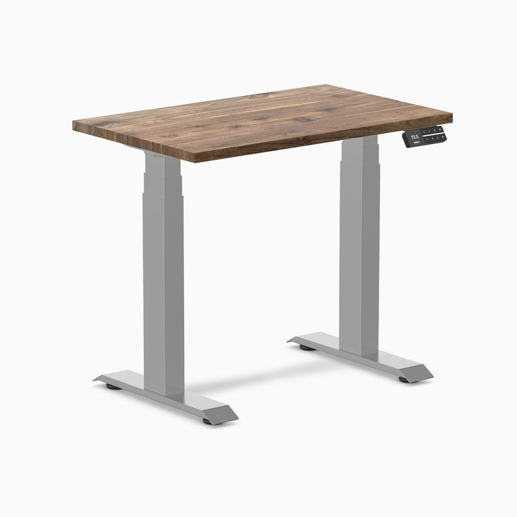 Desky Dual Mini höhenverstellbarer Schreibtisch aus Hartholz