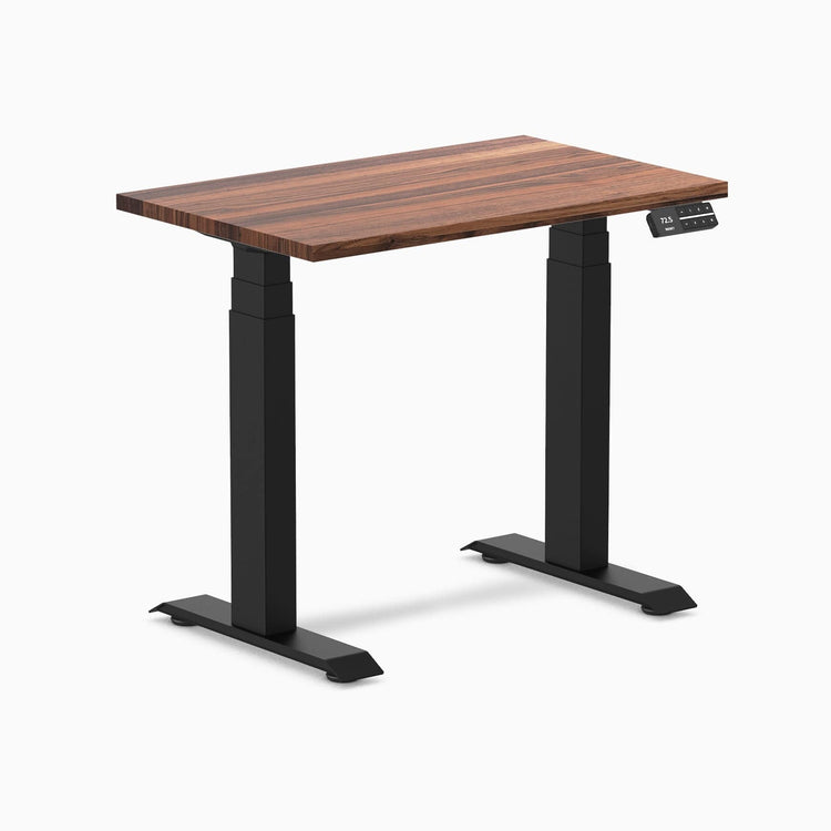Desky Dual Mini höhenverstellbarer Schreibtisch aus Hartholz