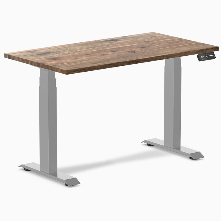 Desky Dual Mini höhenverstellbarer Schreibtisch aus Hartholz