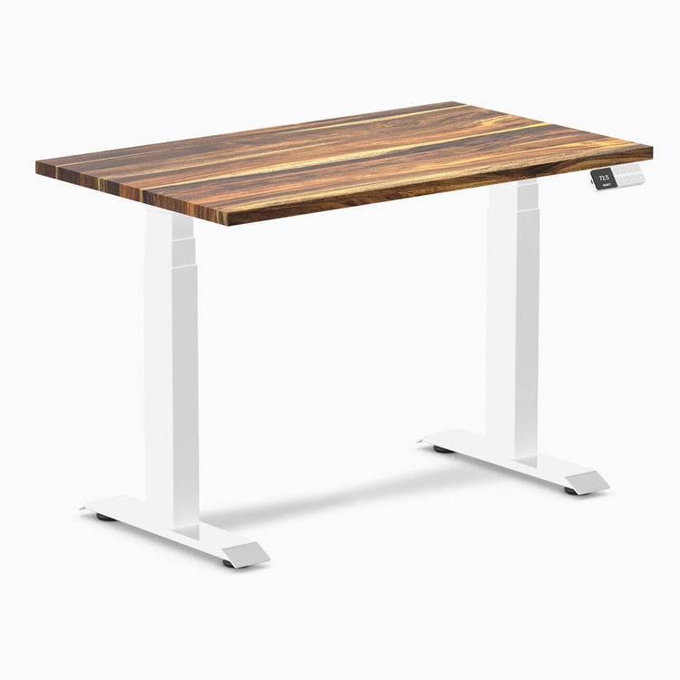 Desky Dual Mini höhenverstellbarer Schreibtisch aus Hartholz