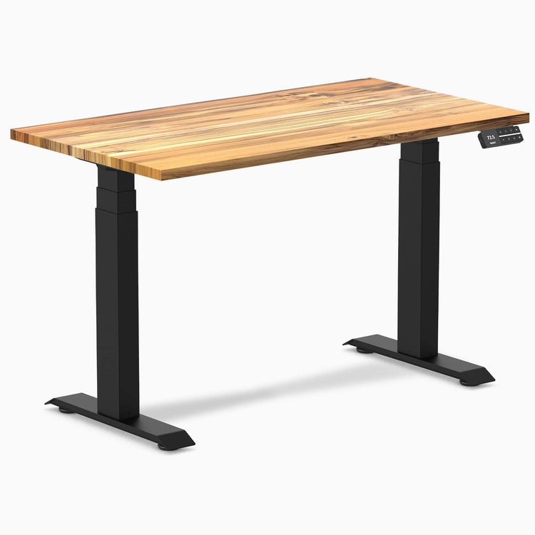 Desky Dual Mini höhenverstellbarer Schreibtisch aus Hartholz