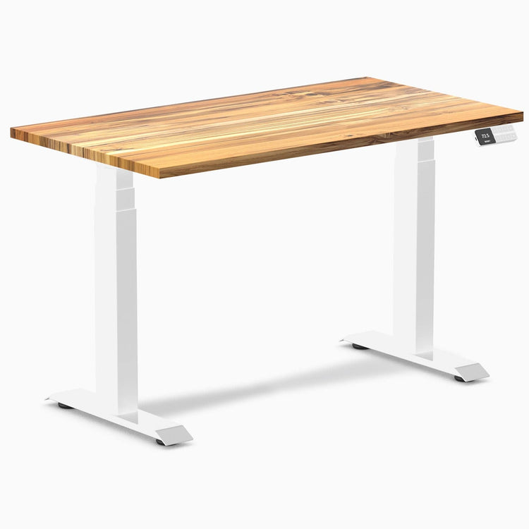 Desky Dual Mini höhenverstellbarer Schreibtisch aus Hartholz