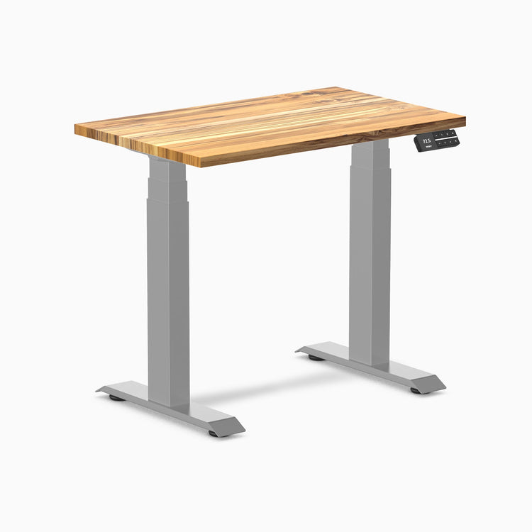 Desky Dual Mini höhenverstellbarer Schreibtisch aus Hartholz