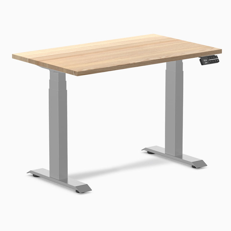 Desky Dual Mini höhenverstellbarer Schreibtisch aus Hartholz