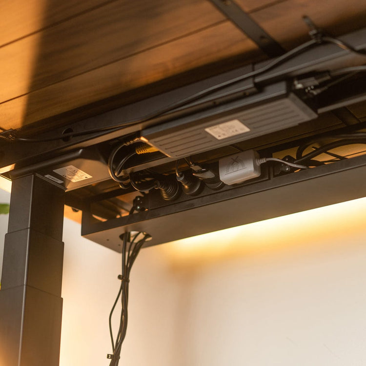 Desky geïntegreerde kabel- en stroomgoot matzwart - Desky®