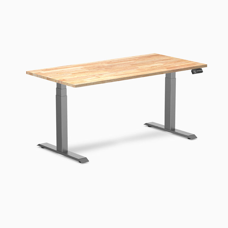 Desky Dual Rubberwood Sit Stand Desk