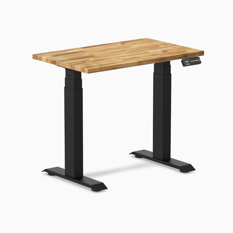 Desky Dual Mini höhenverstellbarer Schreibtisch aus Hartholz