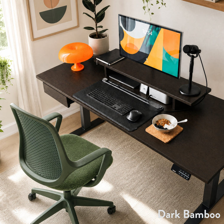 Desky Dual bamboe zit-sta bureau