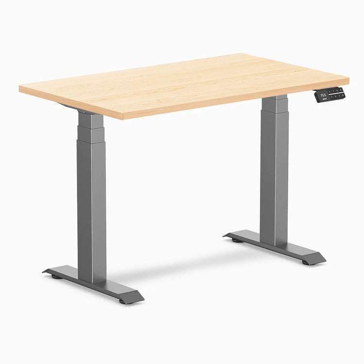 Desky Dual Mini höhenverstellbarer Schreibtisch aus Hartholz