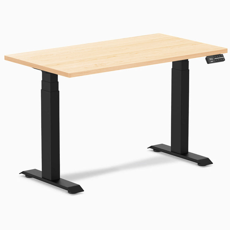 Desky Dual Mini höhenverstellbarer Schreibtisch aus Hartholz