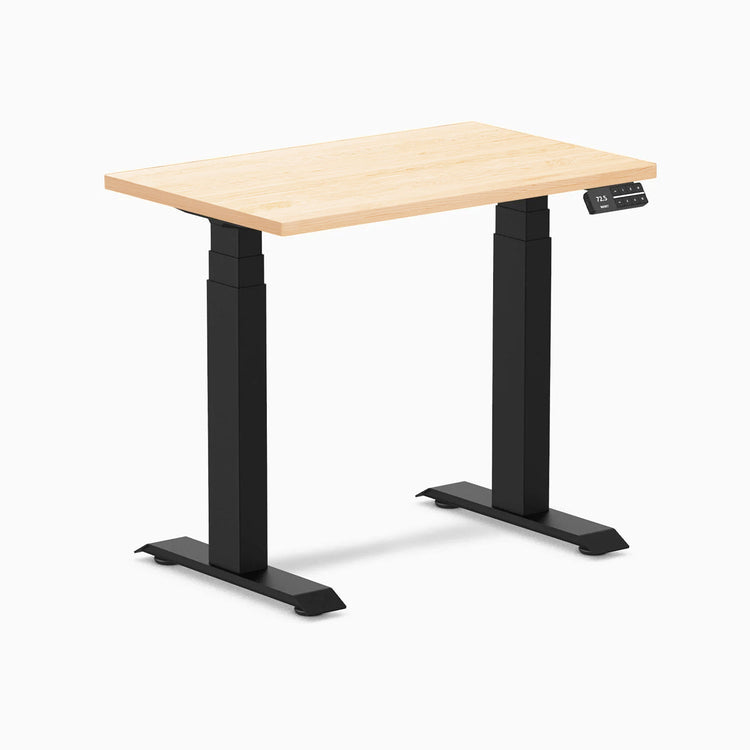 Desky Dual Mini höhenverstellbarer Schreibtisch aus Hartholz