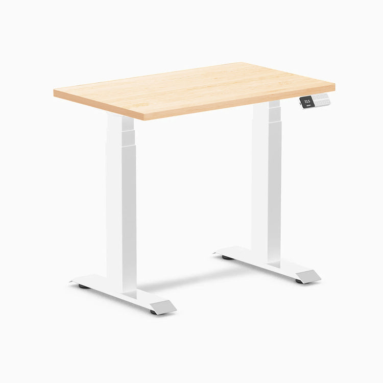 Desky Dual Mini höhenverstellbarer Schreibtisch aus Hartholz