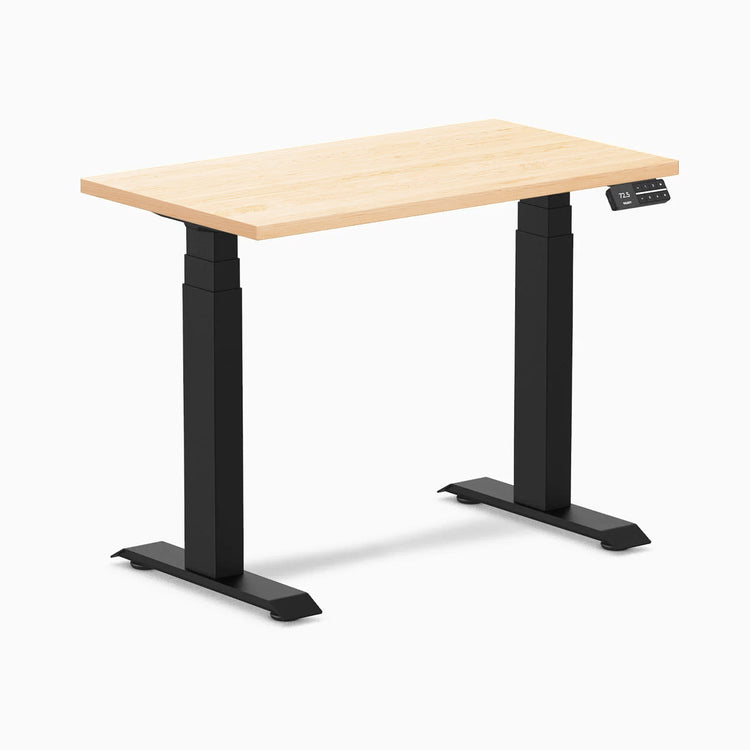 Desky Dual Mini höhenverstellbarer Schreibtisch aus Hartholz