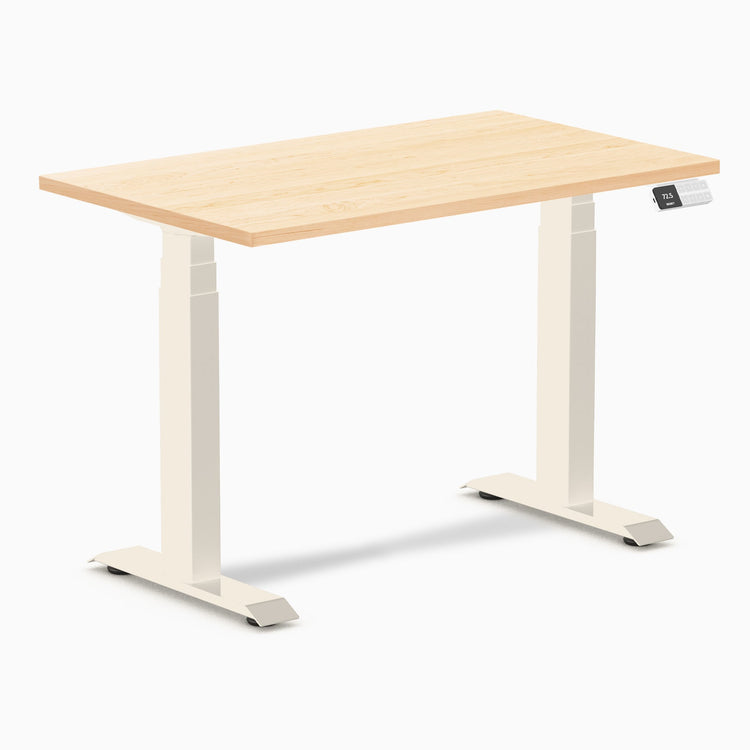 Desky Dual Mini höhenverstellbarer Schreibtisch aus Hartholz