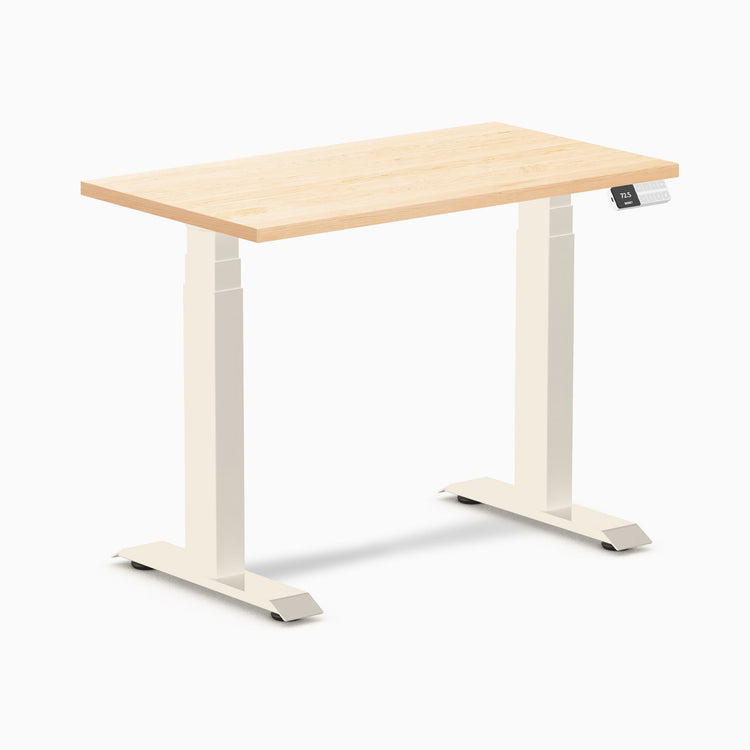 Desky Dual Mini höhenverstellbarer Schreibtisch aus Hartholz