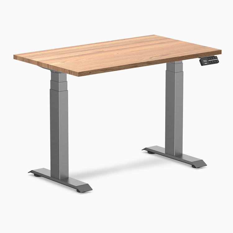 Desky Dual Mini höhenverstellbarer Schreibtisch aus Hartholz