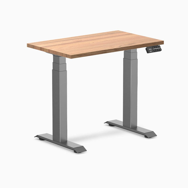 Desky Dual Mini höhenverstellbarer Schreibtisch aus Hartholz