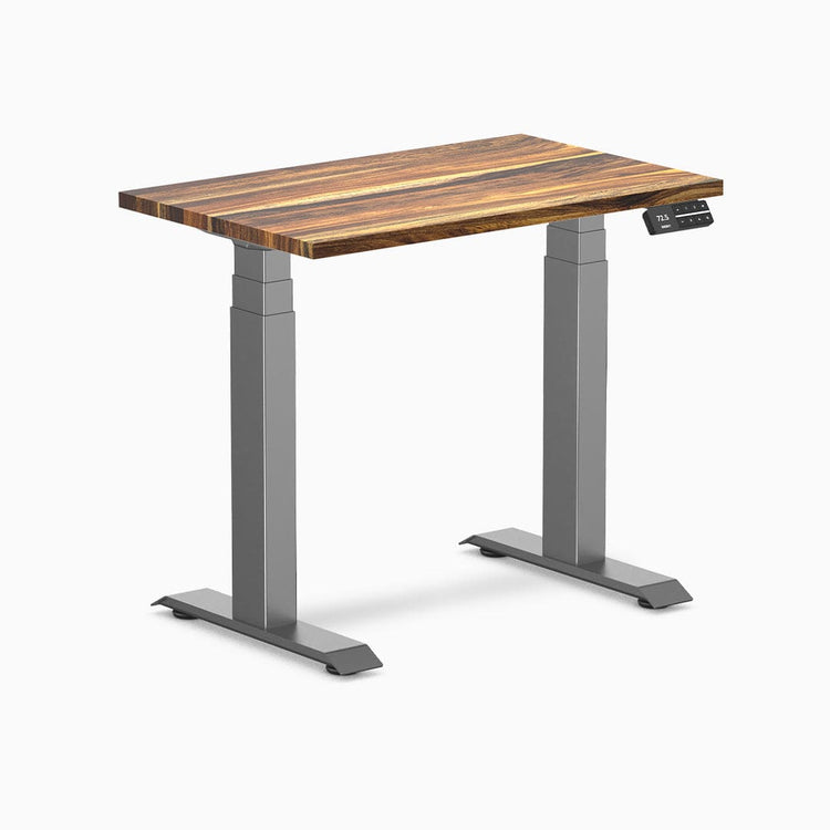 Desky Dual Mini höhenverstellbarer Schreibtisch aus Hartholz