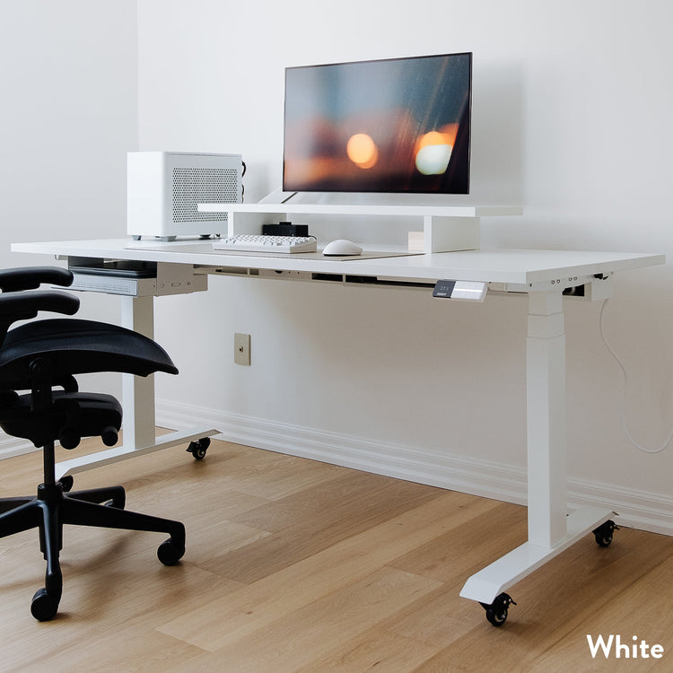 Desky Dual Melamine Sit Stand Desk
