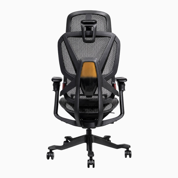 Desky contourra ergonomic office chair view from behind