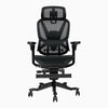 Desky contourra ergonomic office chair in black with adjustable footrest