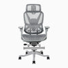 Desky contourra ergonomic office chair in white with adjustable footrest
