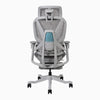 Desky contourra ergonomic office chair in white with view from back