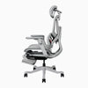 Desky contourra ergonomic office chair in white with tucked footrest