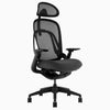Ergonomiczny fotel biurowy Desky Pivot w kolorze czarnym z zagłówkiem